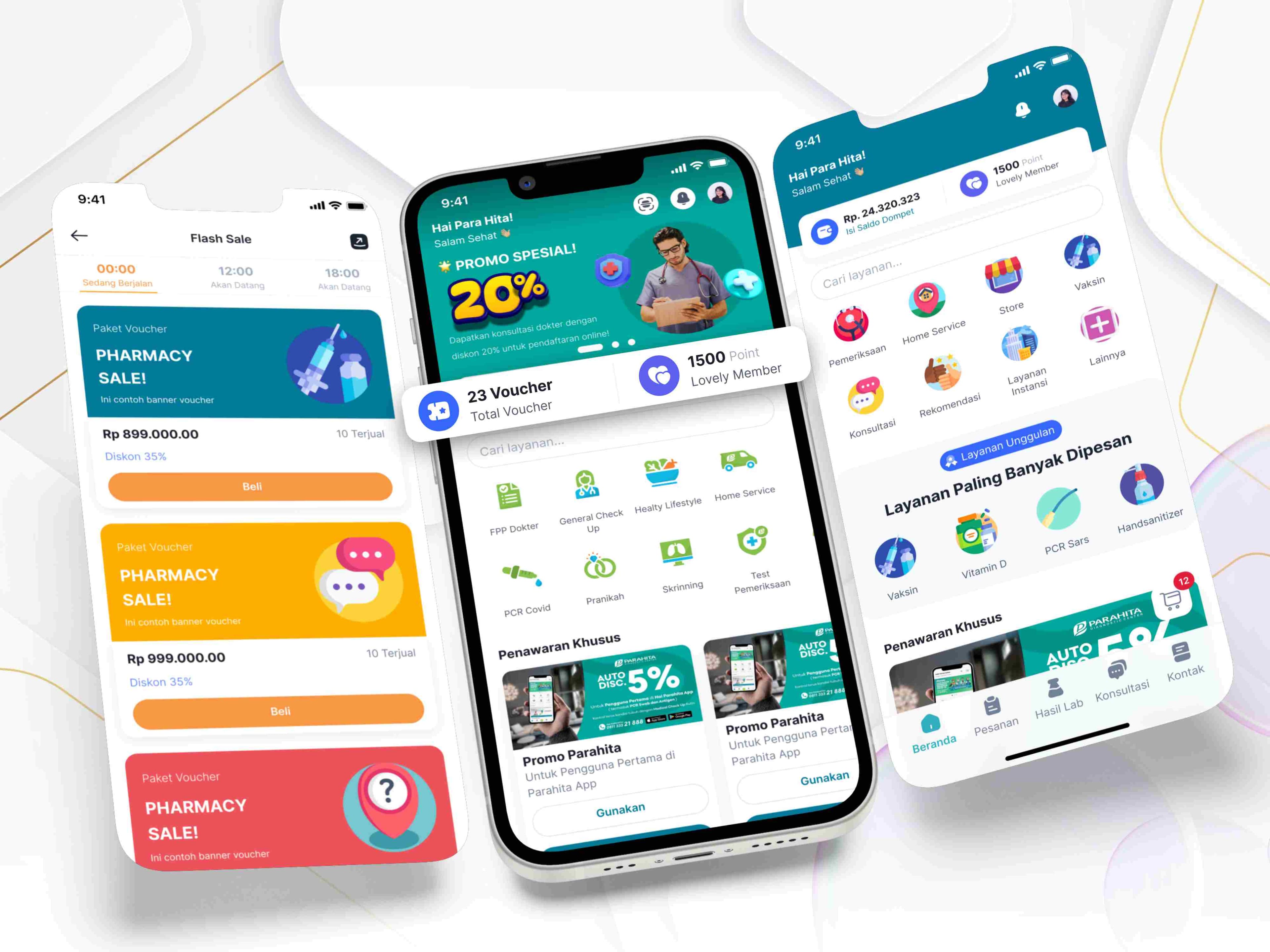 Enhanced online booking and monitoring for 10,000+ Parahita customers across 20+ branches in Indonesia.